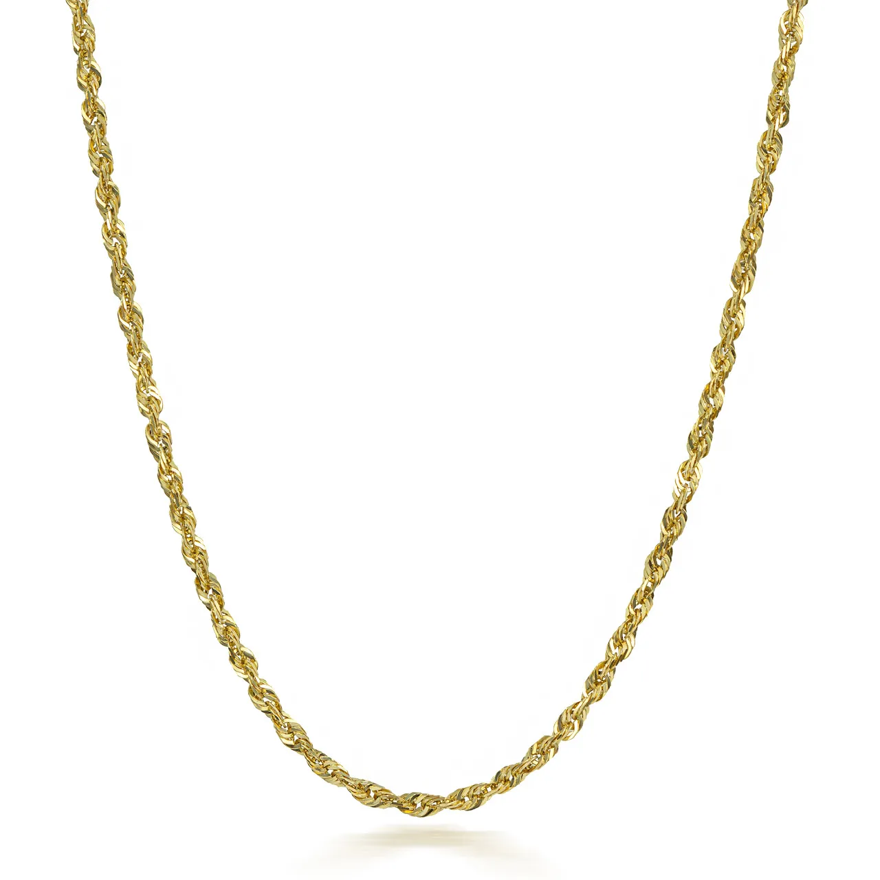 Gold Chains: Rope Solid Gold Chain 4mm