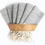 Kitchen Dish Towels Pack of 6 | 100% Natural Cotton12x12 Inches | Machine Was...