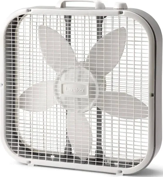 Lasko 22.5&#034; Classic Box Fan with Weather-Resist<wbr/>ant Motor and 3 Speeds, White