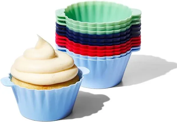 OXO Good Grips Silicone Baking Cups, Pack of 12, Reusable, BPA-Free, Dishwa...