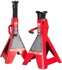 BIG RED Torin Steel Jack Stands 6 Ton (12,000 lbs) Capacity, Red, 1Pair