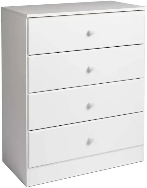 Prepac Astrid 4-Drawer Chest Drifted Gray