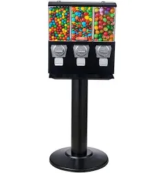 VEVOR Gumball Machine with Stand Vending Coin Bank Vintage Candy Dispenser Black