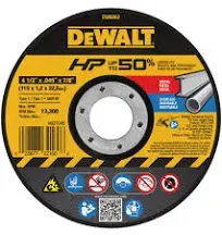 Dewalt Dw8062 4-1/2"x.045"x7/8" Metal Angle Grinder Thin Cutoff Wheel