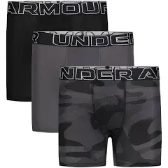 Boys' Under Armour Performance Tech Boxer Briefs Underwear 3 Pack