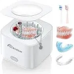 Ultrasonic Retainer Cleaner Machine, Aocktobar 30W Ultrasonic Jewelry Cleaner for Retainers, Dentures, Mouth Guard, Aligner, Toothbrush Head, Whitening Trays, 43KHZ Sonic Denture Cleaner Machine