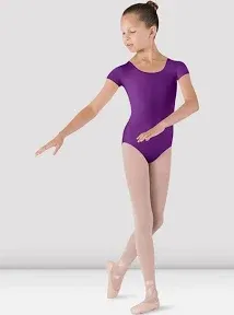 NWT  Bloch Girls&#039; Dujour microlux Short Sleeve Leotard, Lavender Size 2/4