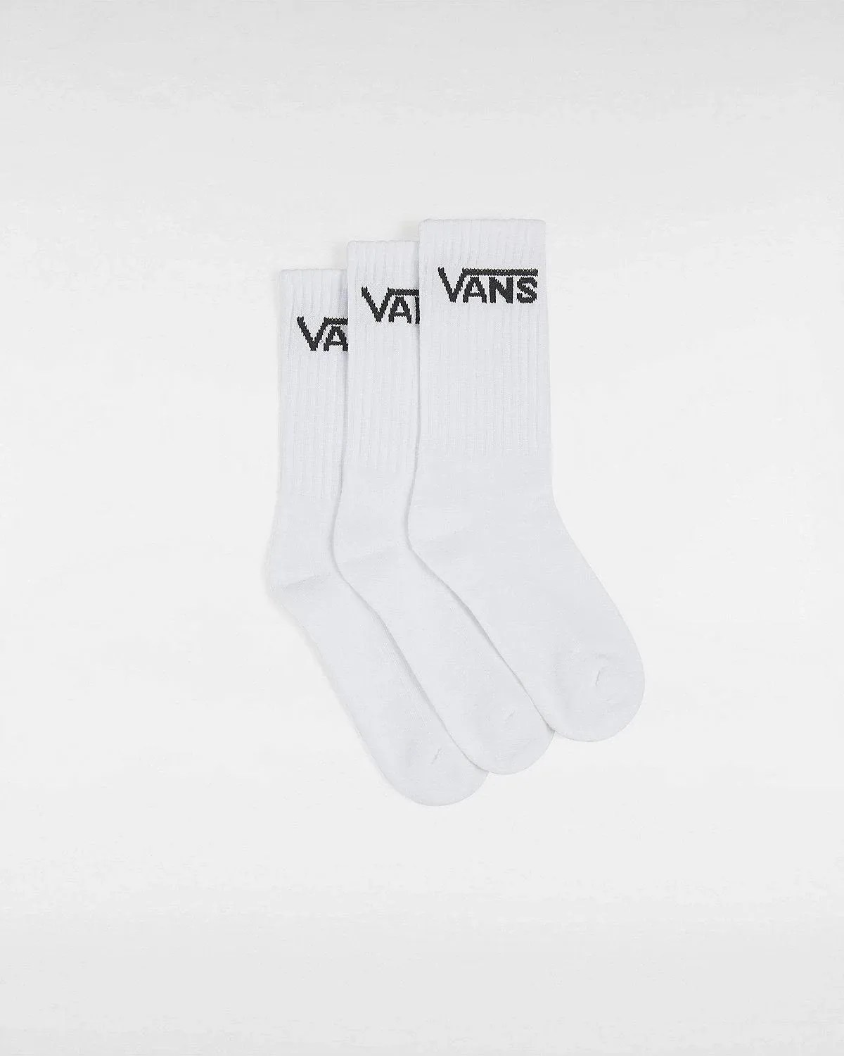 VANS Kids Classic Crew Socks (3 Pairs) - White