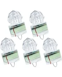  Diamond Fishing Lights LED Deep Drop Lights 5 Pack Underwater Flasher White