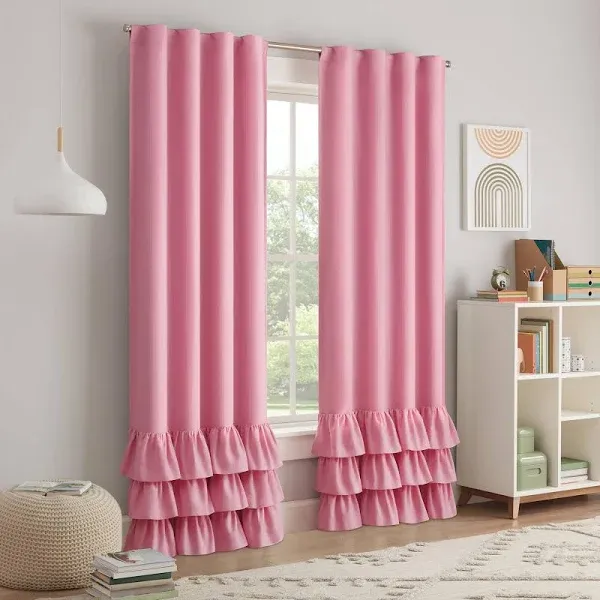 Eclipse Kids Tiered Ruffle Curtain Panel