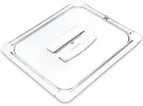 Carlisle FoodService Products Storplus 1/2-Size Food Pan Lid for Catering, Buffets, and Restaurants, Polycarbonate, 12.75 x 10.38 Inches, Clear