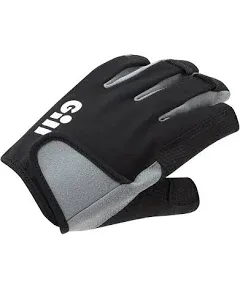 Gill Deckhand Short Finger Gloves, Black, Medium