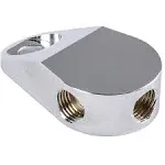 JEGS Low Profile Junction Block | Fits 3/16” Brake Lines | 3-Port Design | Polished Chrome-Plated Brass Finish | Uses 3/8"-24 Inverted Flare 45° Female Fittings