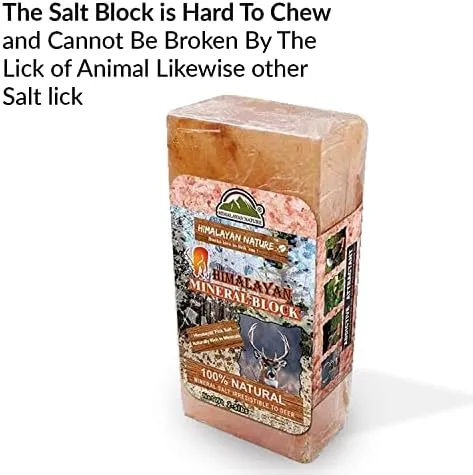 Himalayan Nature 100% Natural Himalayan Rock Deer Salt Block - Animal Licking Mi