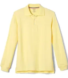 French Toast Pique Polo School Uniform Shirt with Long Sleeves for Boys and Girls