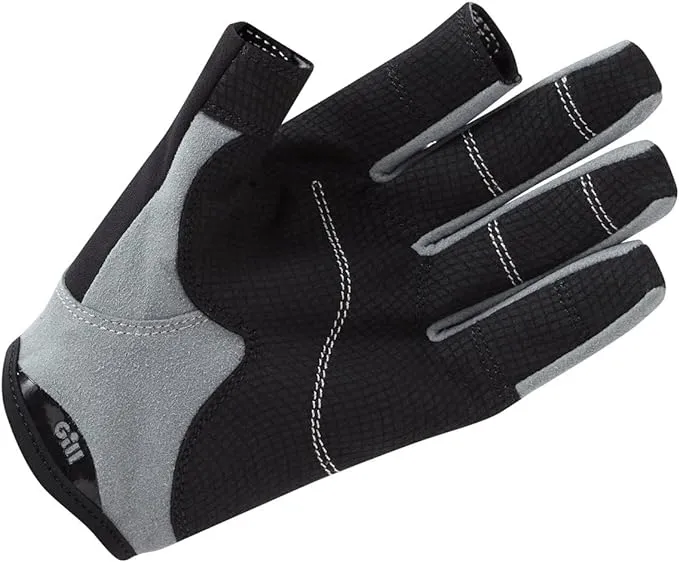 Gill Deckhand Sailing Gloves - Long Fingers with Exposed Finger and Thumb - 50+ UV Sun Protection & Water Repellent