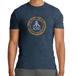 Atari Logo in Circles T-Shirt L Heather Navy