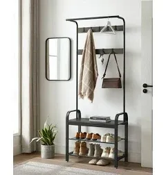 Vasagle Coat Rack Hall Tree with Shoe Bench for Entryway Entryway Bench with Coat Rack