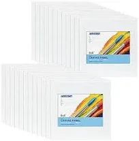 Canvas Boards for Painting 6X6 Inch, Super Value 12 Pack White Blank Canvas Pane