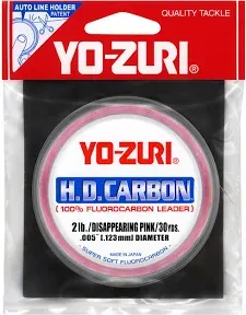 Yo-Zuri HD Pink Fluorocarbon Fishing Line 40lb 30yd Extremely Abrasion Resistant