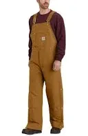 Carhartt Men's Loose Fit Firm Duck Insulated Bib Overall