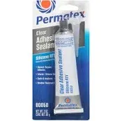 Permatex #66 Clear Silicone Adhesive Sealant 3 Oz Tube