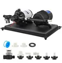 RV Water Pump 12V DC 3.5 GPM 45PSI Fresh Water Diaphragm Pump with 0.75L 125P...