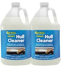 STAR BRITE Instant Hull Cleaner - Easily Remove Stains, Scum Lines & Grime for Boat Hulls, Fiberglass, Plastic & Painted Surfaces - Wipe On, Rinse Off Formula