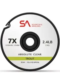 Scientific Anglers Absolute Trout Tippet 5x 30m - Premium Quality Tippet for