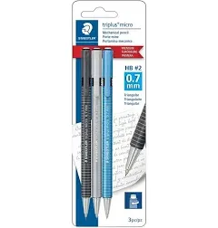 Staedtler triplus micro, Mechanical Pencil with Twist Top Eraser, 3 Pack, for...