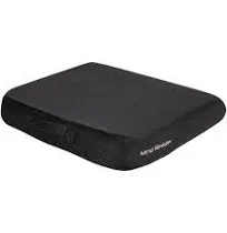 Mind Reader Memory Foam Seat Cushion Anti Slip Bottom with Carry Handle Black 