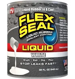 Flex Seal Liquid Rubber, White - 16 fl oz can