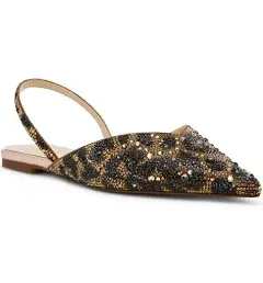 VANCE LEOPARD Slingback Flat | Pointed Toe Flats