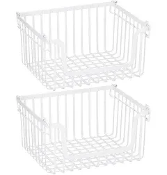 mDesign Stackable Food Organizer Storage Basket