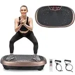 EILISON FitPro Vibration Plate Exercise Machine - Whole Body Workout Vibration Platform w/Loop Bands - Lymphatic Drainage Machine for Weight Loss, Sh