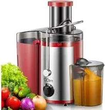 Qcen Juicer Machine, 500W Centrifugal Juicer Extractor with Wide Mouth 3” Fee...