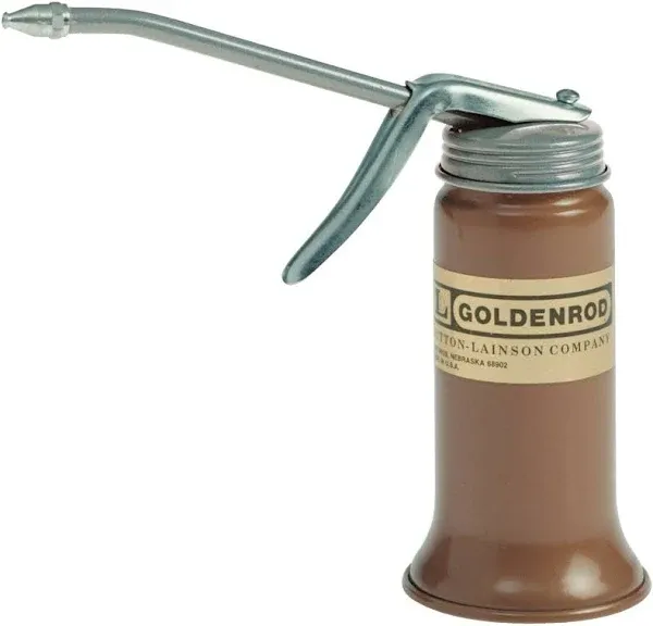 Goldenrod Pistol Pump Oiler, 6 Oz, Lever Action, Rigid 5 Inches ches Spout