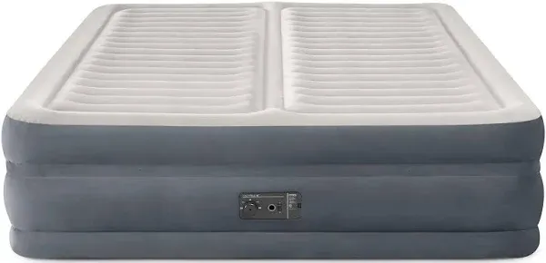 Intex 64953E Deluxe Dual Zone 22" King Air Mattress with Built in Air Pump