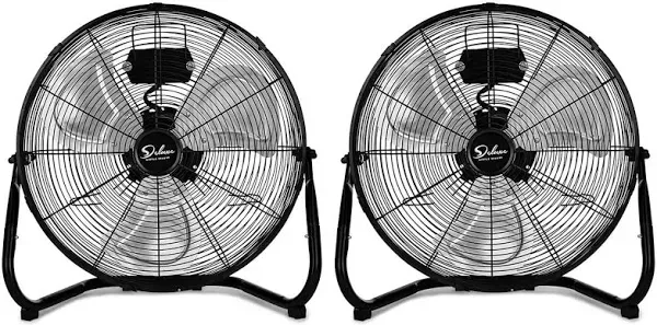 Simple Deluxe 3-Speed High Velocity Heavy Duty Metal Industrial Floor Fans Quiet