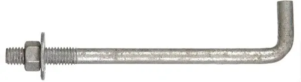 260293 5/8 x 12-Inch Anchor Bolt, 10-Pack