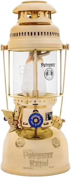 Petromax HK500 Pressurized Lantern, 500 Candlepower with 1 Quart Kerosene Tank for Home or Camping Lighting, Hand Assembled High Pressure 400 Watt Lamp