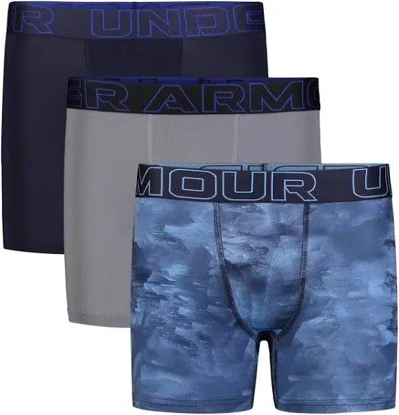 Boys' Under Armour Performance Tech Boxer Briefs Underwear 3 Pack