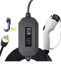 PRIMECOM Level 2 Portable EV Charger: 220V, 16A, 30ft Cable, EV Compatibility