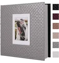 RECUTMS DIY 60 Pages Leather Cover Scrapbook Photo Album