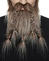 Braided Beard Brown/White - Accessory