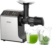 Whall Slow, Masticating &amp; Cold Press Juicer Machine, 2 Speeds ZM1523 - SILVER