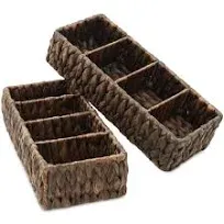 Casafield Set of 2 Water Hyacinth Storage Baskets