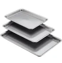 Nonstick Bakeware 3-Piece Cookie Pan Set, Bronze