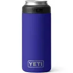 New YETI Rambler 12 oz Colster Slim Can Insulator Offshore Blue Limited Edition!