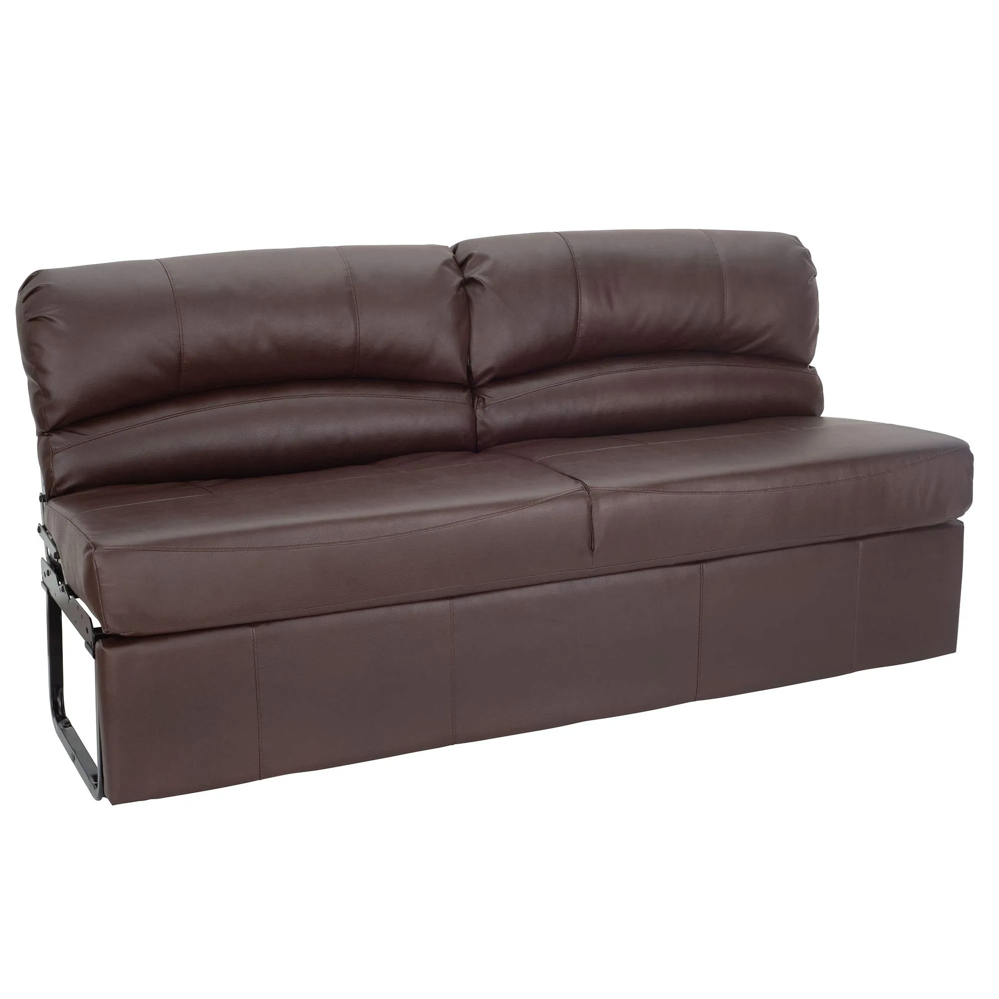 RecPro Charles RV Jackknife Sofa | Love Seat | Sleeper Sofa | Length Options 62", 68", 72" (62 Inch, Mahogany)